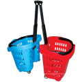 Hot sales plastic shopping baskets with handles,shopping baskets with wheels,heavy duty plastic baskets for storage